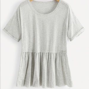 Cuffed Sleeve Slub Mock Tee